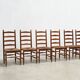 Set of six French dining chairs