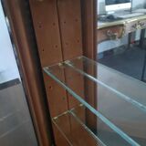 Pair of display cabinets in varnished mahogany
