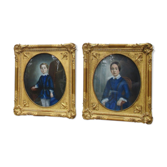Diptych XIX signed Amore E-60 x 51