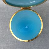 Blue Florentine opaline box gilded metal frame