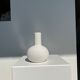 Handmade soliflore drop vase in terracotta painted white h:20 d:15