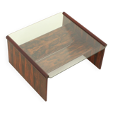 Italian coffee table in rosewood with magazine rack, 1960s.