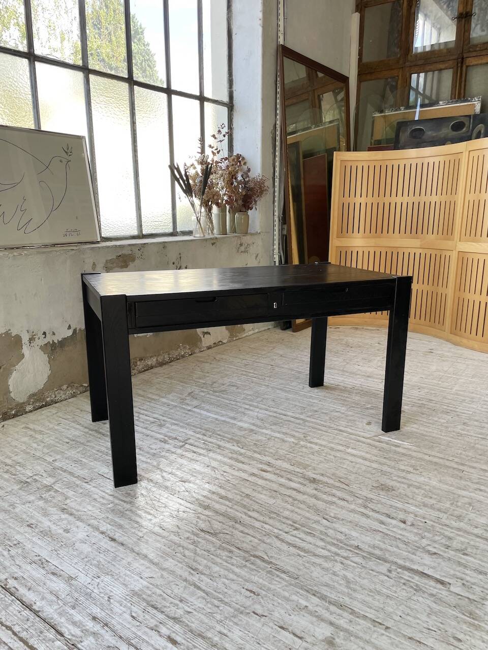 Regain black stained elm desk