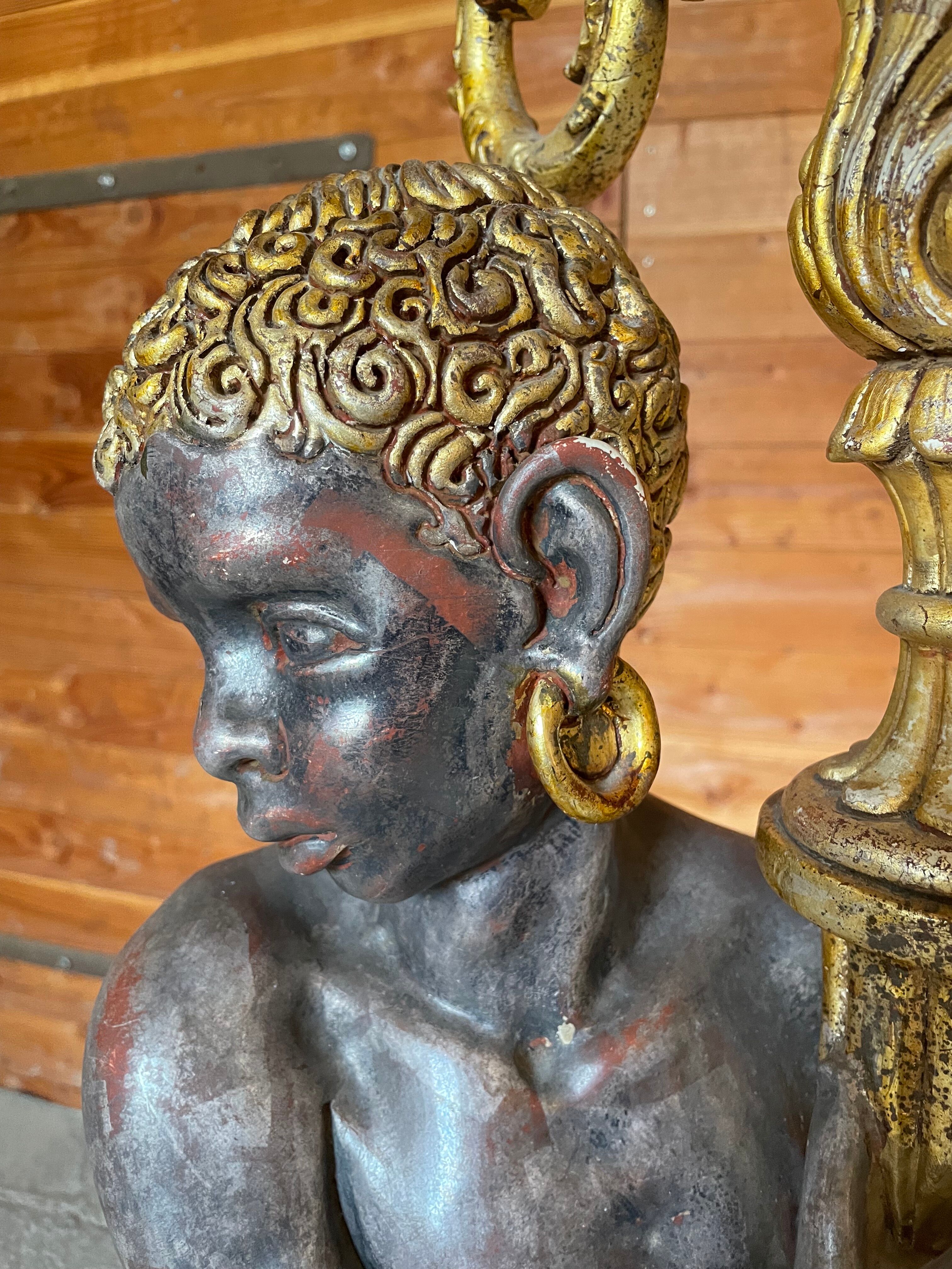 Nubian torch floor lamp