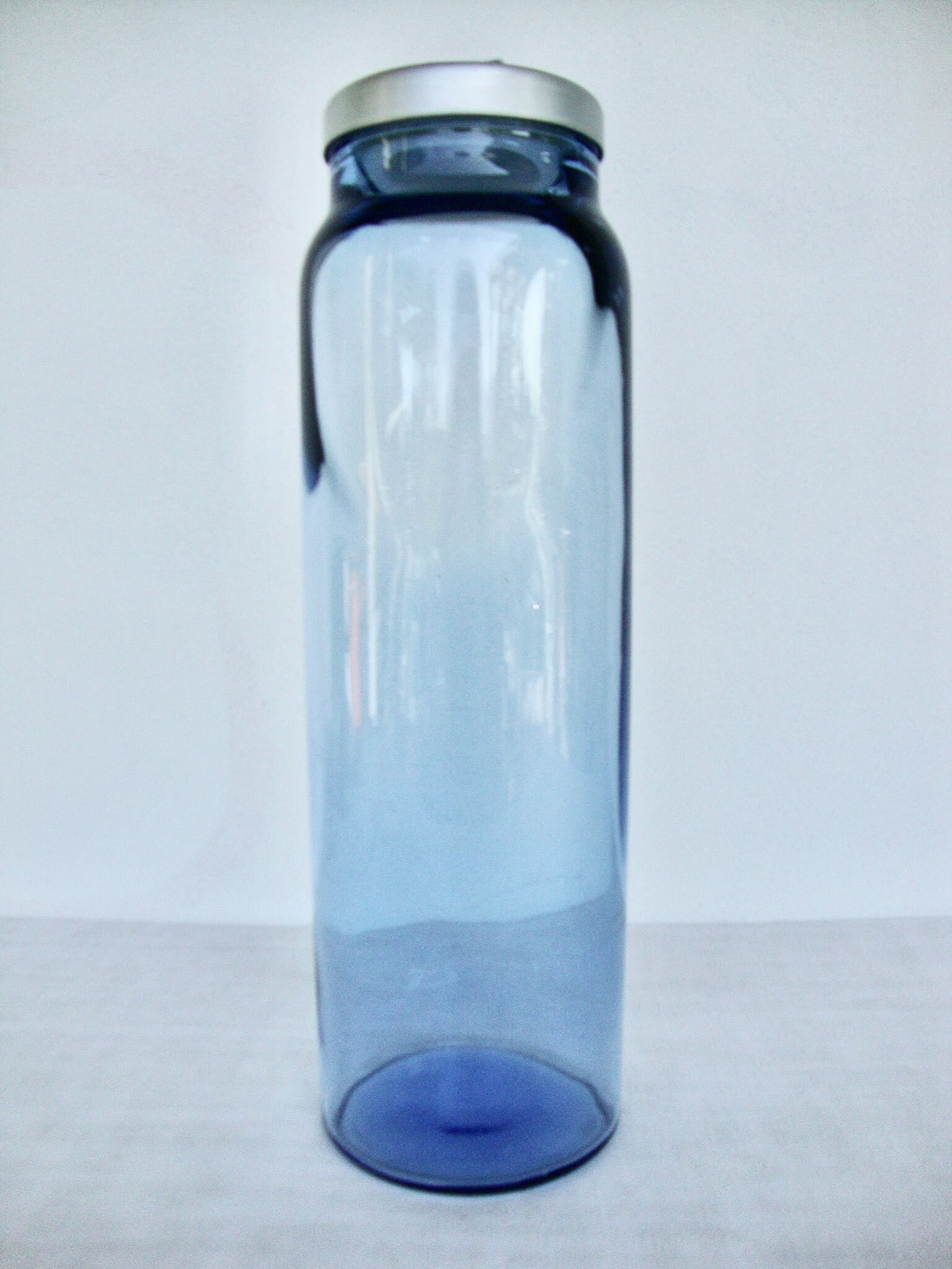 Glass jar blown myosotis