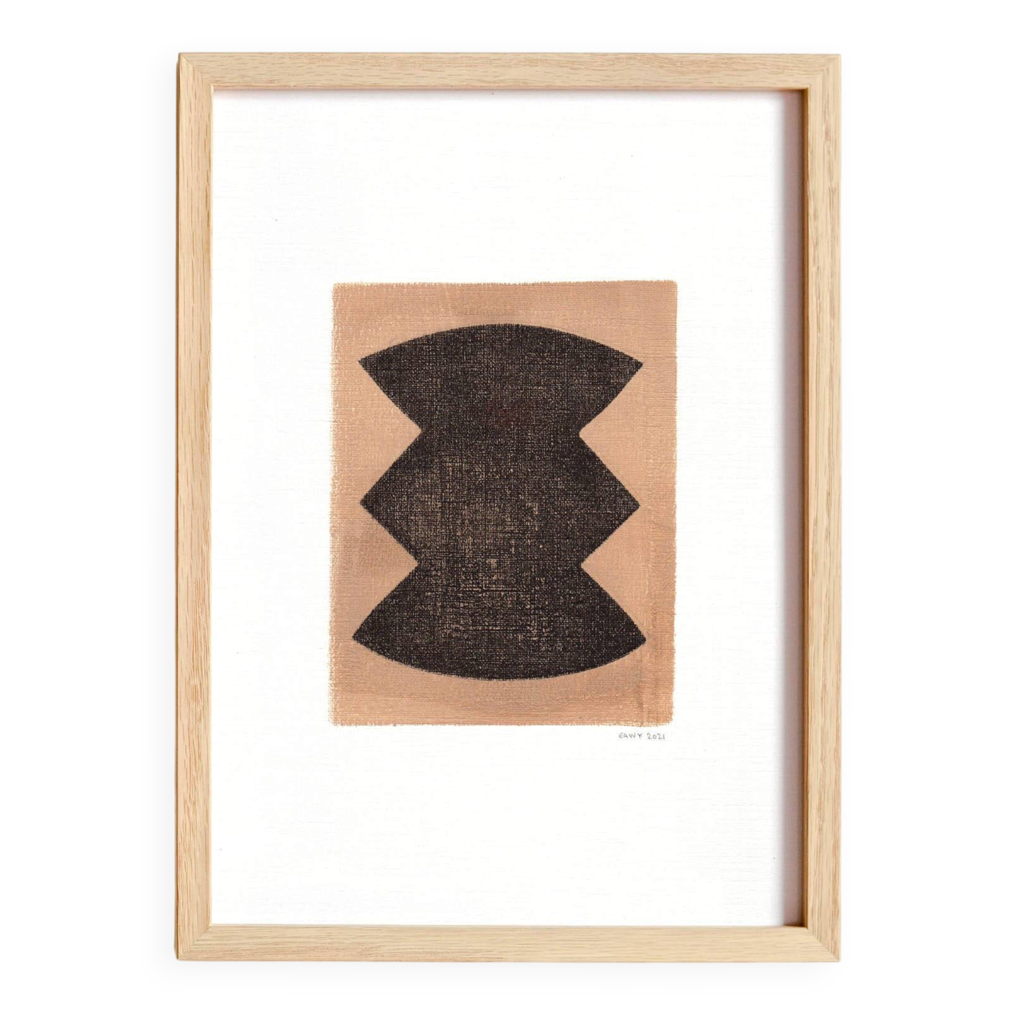 Peinture abstraite sur papier signée eawy