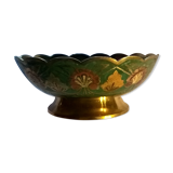 Empty enamelled brass pocket with several Asian style colors