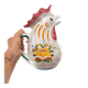 Italian earthenware jug in the shape of a rooster, Deruta, circa 1960 (26 cm)