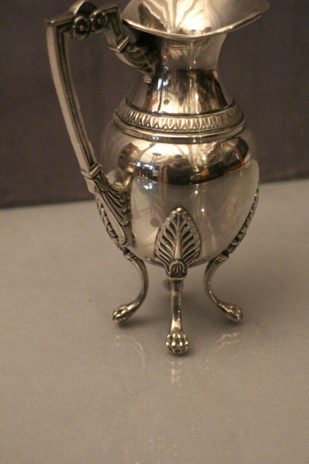 Empire-style silver metal milk pot