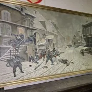 According to Alphonse de Neuville by J. Véray – "The Dawn Attack" (1870)