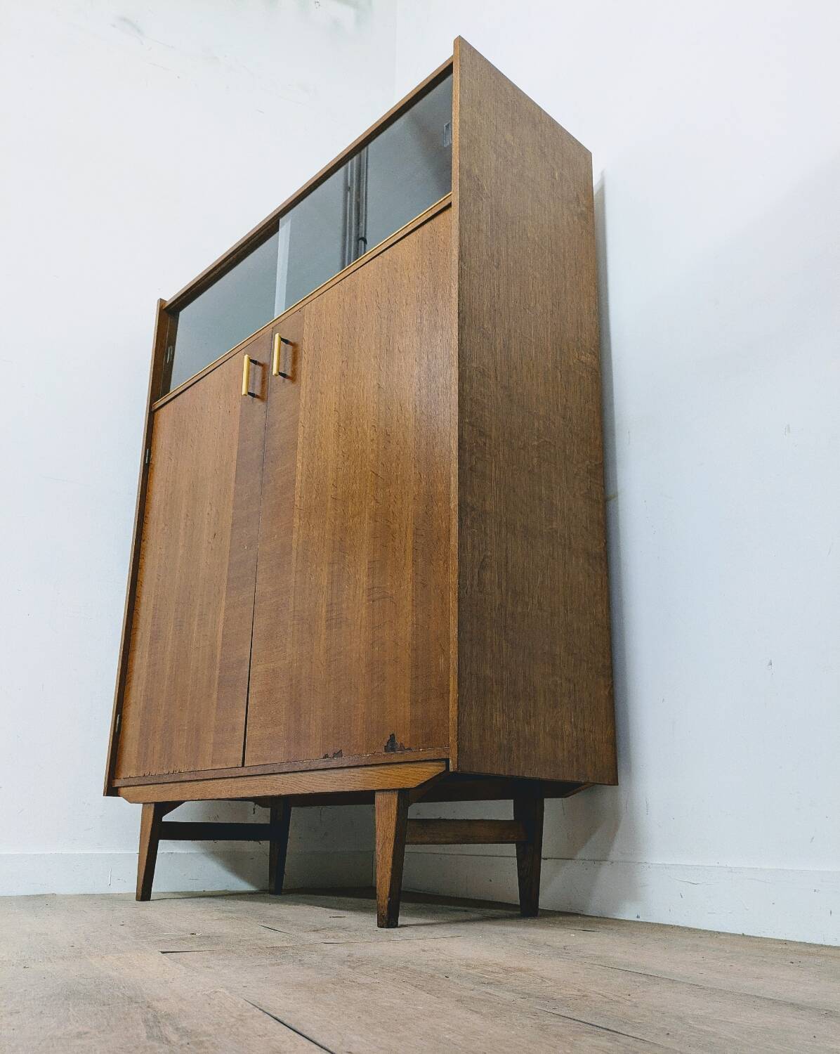 Vintage wooden display cabinet