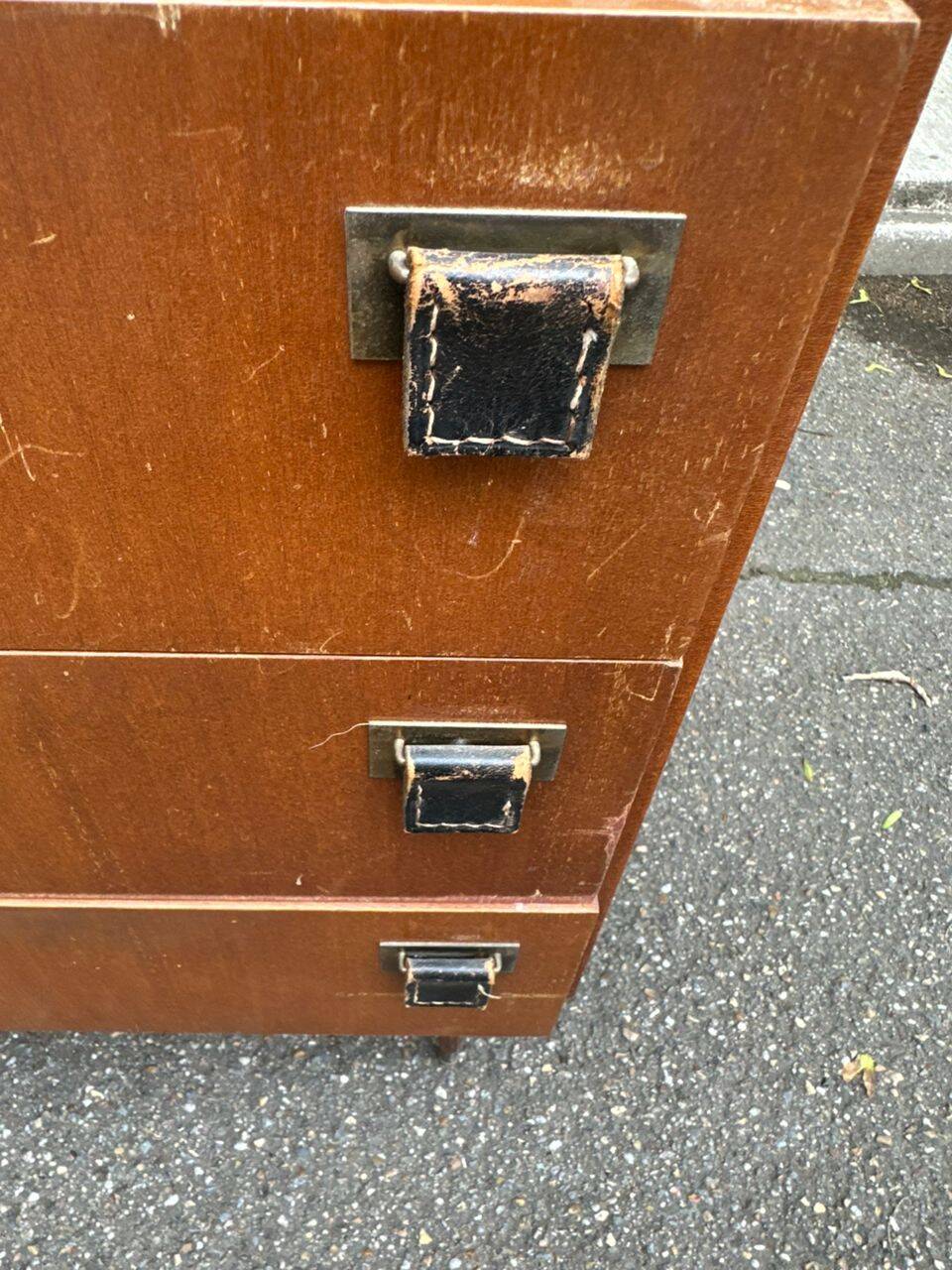 Scandinavian Mid-Century Modern chest of drawers in wood 1950 3 drawers