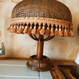 Bohemian rattan lamp