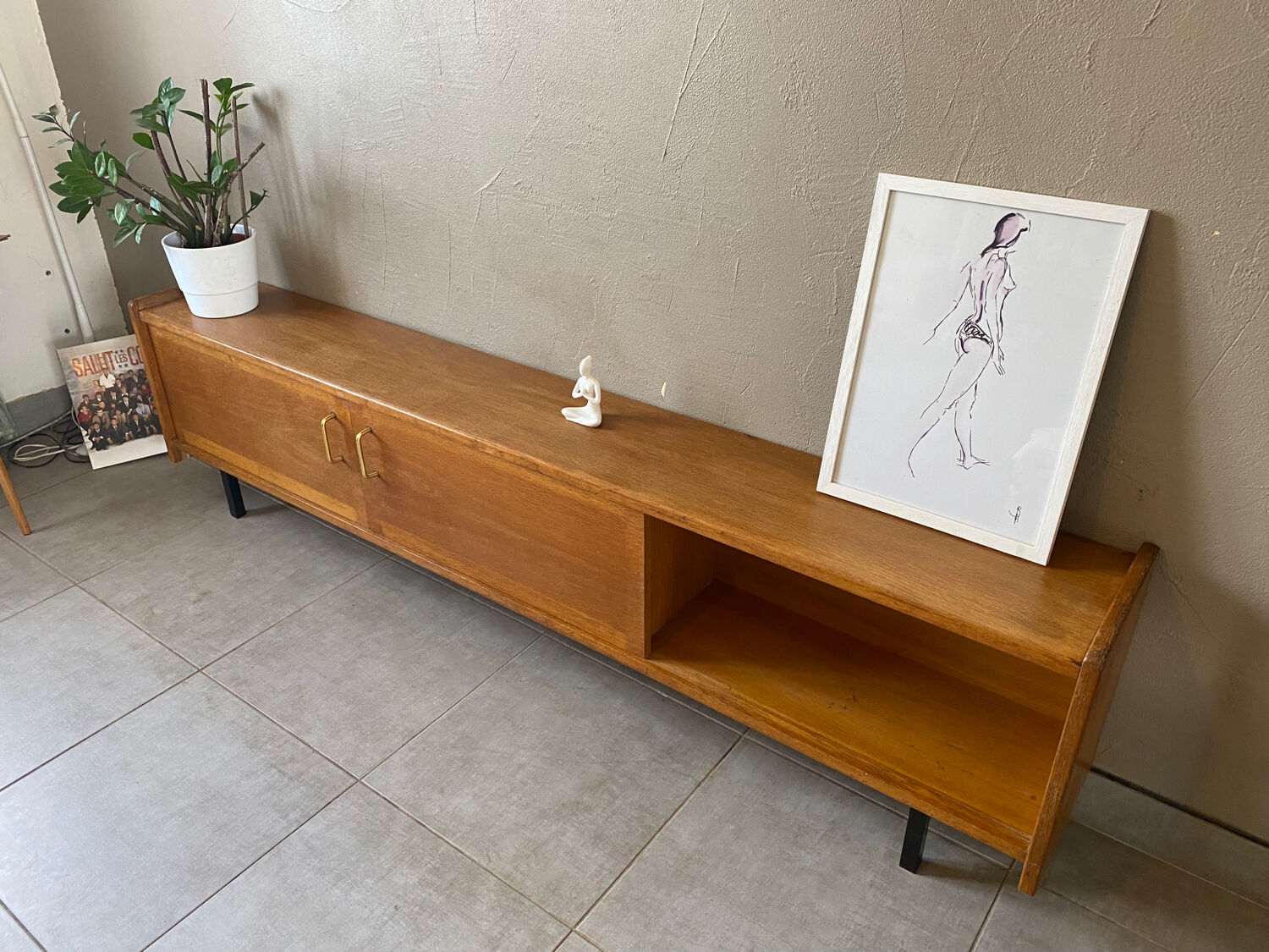 Vintage wooden row from the 50s-60s