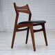 1960s, set of 4 reupholstered Danish dining chairs, design by Erik Buck.