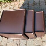 3 tables gigognes de Peter Ghyczy pour Horn Collection 1970