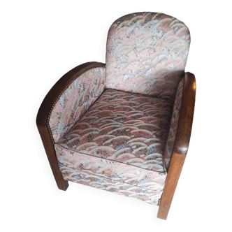 fauteuil ( bois - tissu )