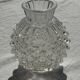 Small glass ball vase with diamond points H15
