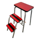 VINTAGE RED FORMICA STEP STOOL / KITCHEN STEP / MINI LADDER