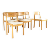 Set of 6 Oak Danish Chairs 'Lomborg' - new upholstery & restored