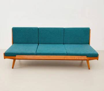 Mid-century folding sofabed by Drevotvar, 1970s, Czechoslovakia
