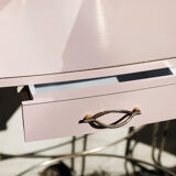 Pink shapeica serving table with chair 1960