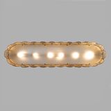 Mid-century Modern Stiyle Italian Brass and Murano Glass Chandelier