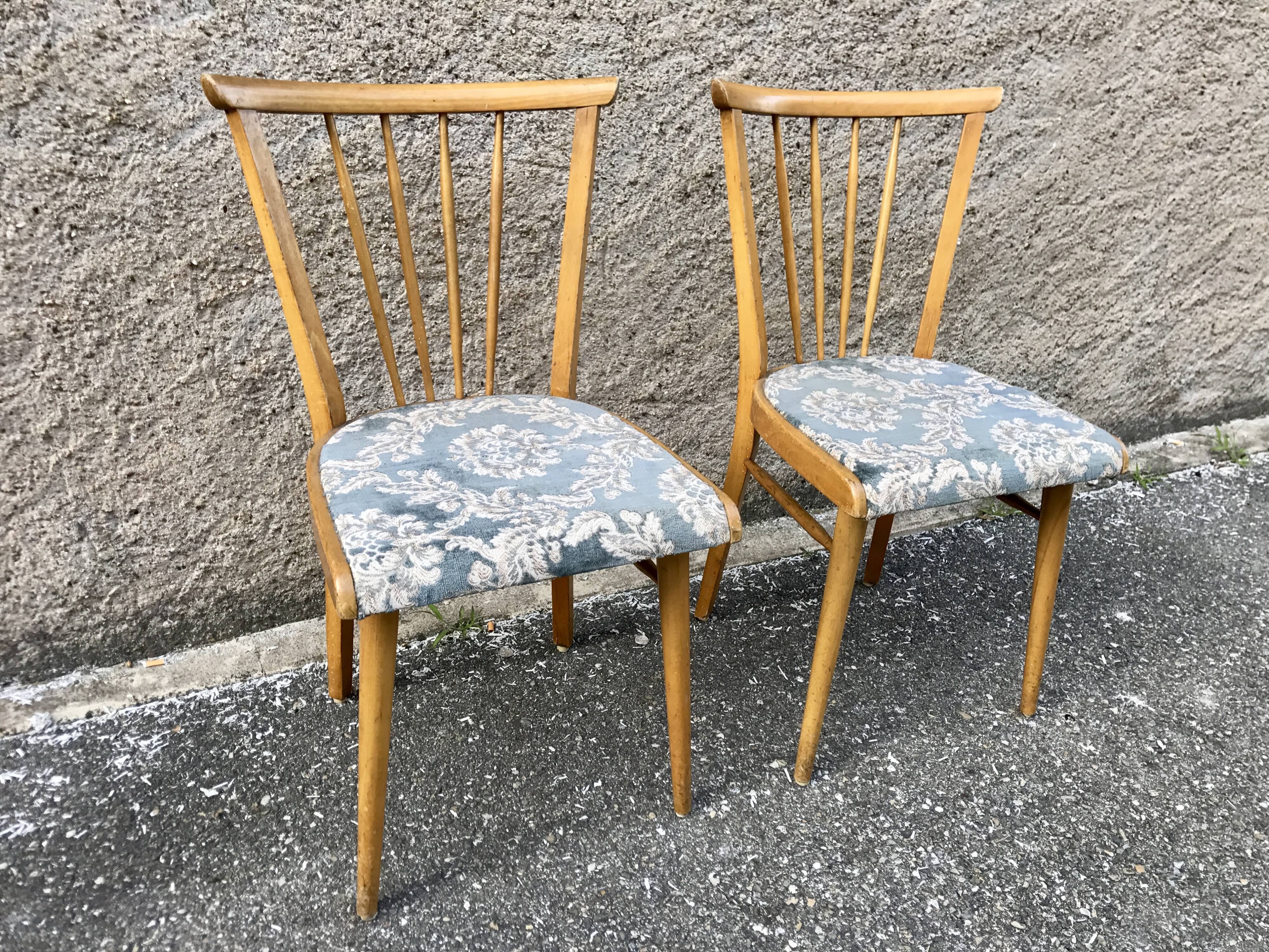 Pair of chairs from the 50s - 60s vintage - Scandinavian style