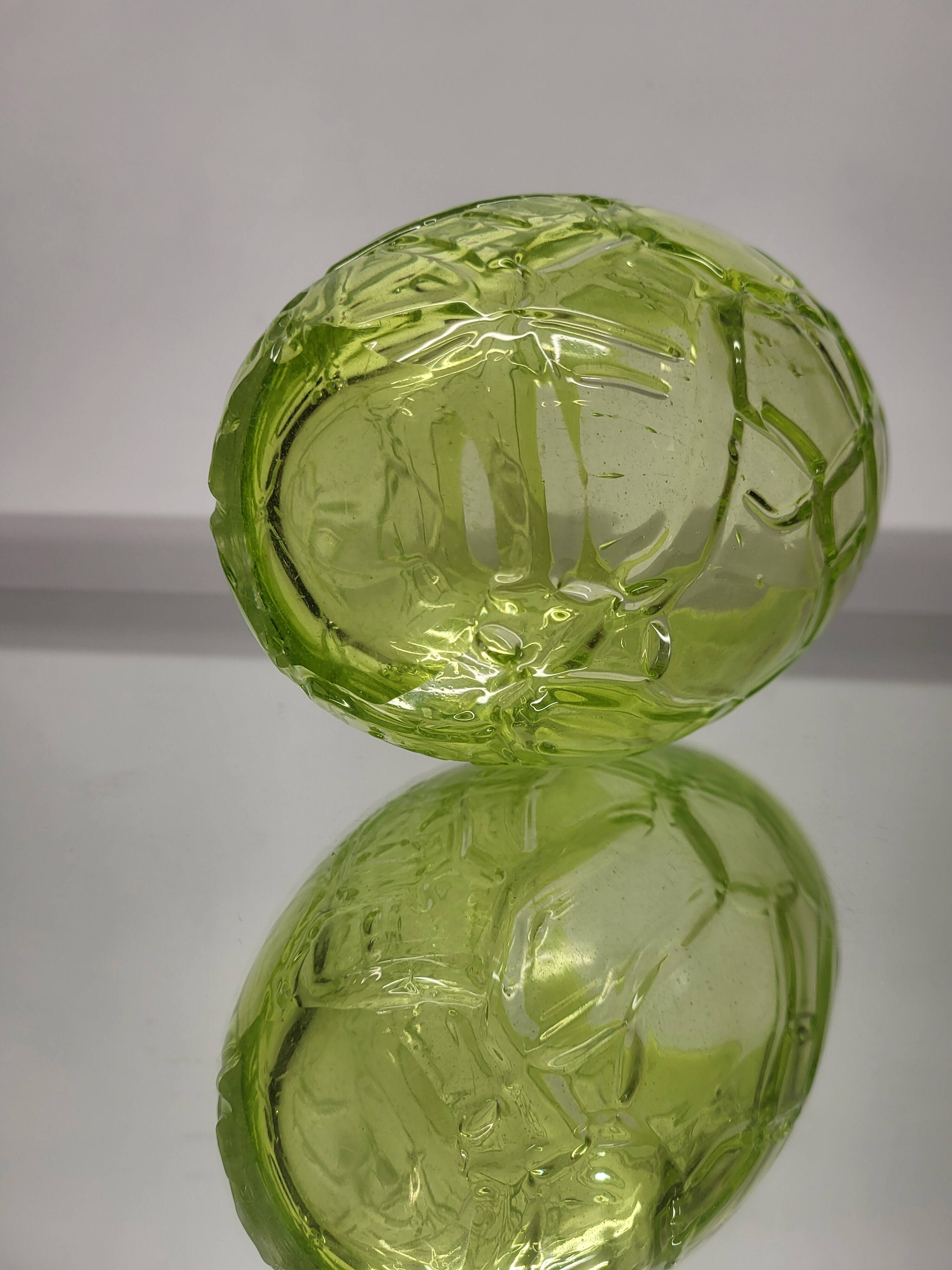 Vase Val saint lambert Studio Cristal, décor en relief