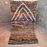 Handmade Azilal Moroccan rug, Berber rug woven from wool.
