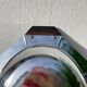 Art Deco silver-plated metal and wood dish