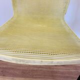 4 yellow outdoor armchairs