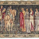 Tapisserie d'Halluin "Le Depart Des Chevaliers" au point de Loiselles