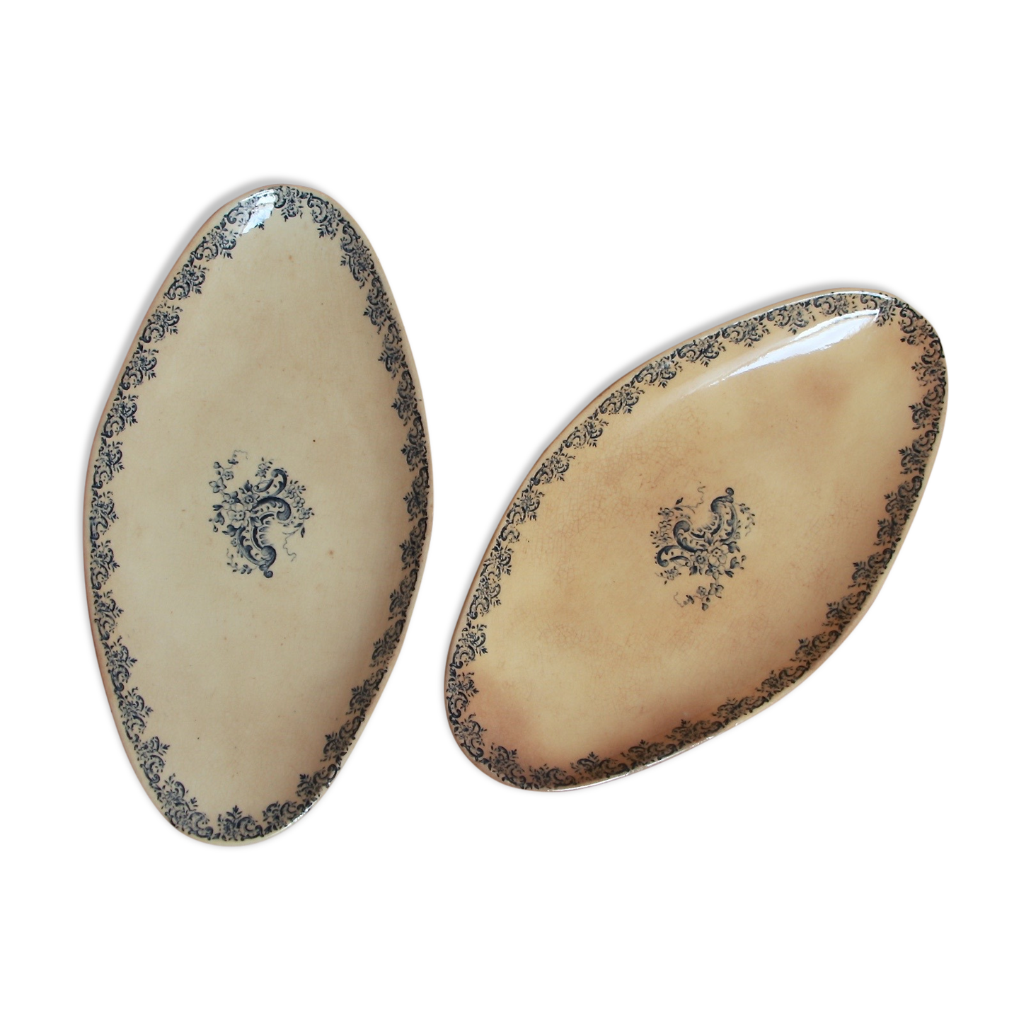 Paire de raviers Faïencerie de Gien