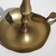 Golden brass candle holder 13 cm