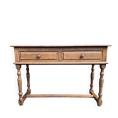 Old solid wood farm console