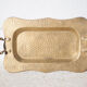 Vintage brass top, E.Roblin Villedieu Manche, handle tray, tableware, hammered top