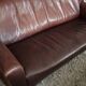 Oxblood leather sofa DeSede DS-72b