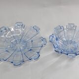 1970s pair of Glass Bowls , Czechoslovakia