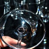 Lot de 6 verres à vin blanc BEAUBOURG en cristal de Sèvres signé 19cm