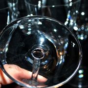 Set of 6 BEAUBOURG white wine glasses in Sèvres crystal signed 19cm