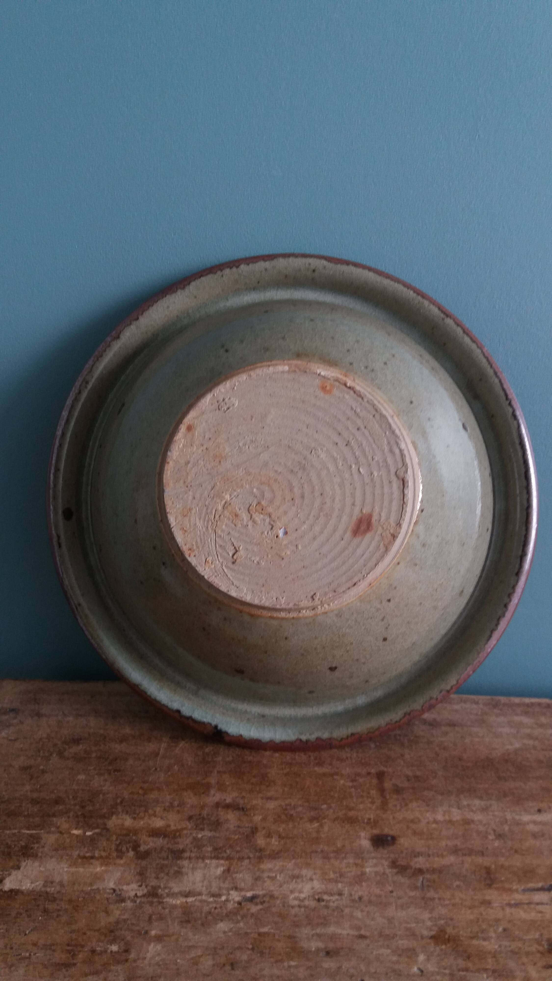 A glazed stoneware trinket dish in the style of Tim Morris or JS Stuart