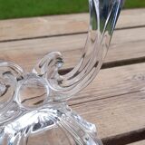 Candle holder 2 branches in Phoenix crystal, periode artdeco