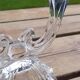 Candle holder 2 branches in Phoenix crystal, periode artdeco