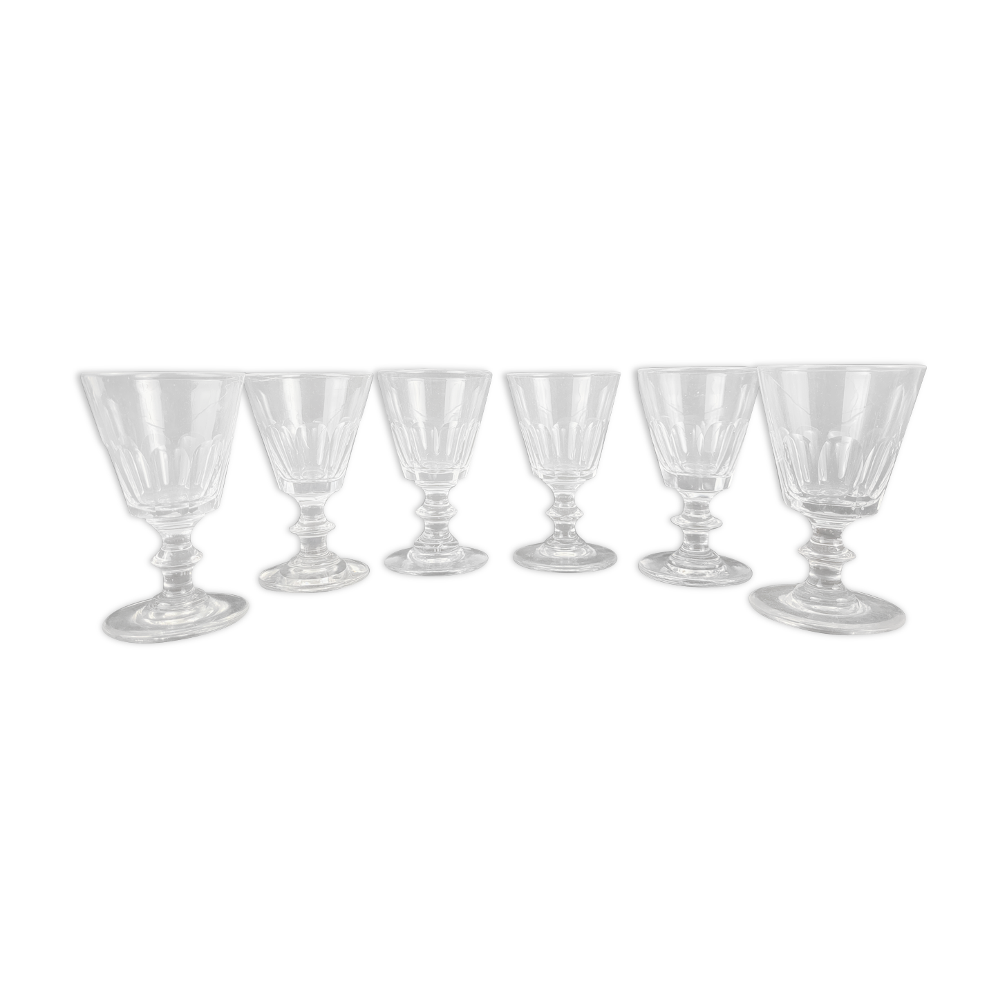 6 crystal glasses of Baccarat / Saint Louis model Cato