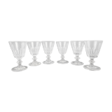 6 crystal glasses of Baccarat / Saint Louis model Cato