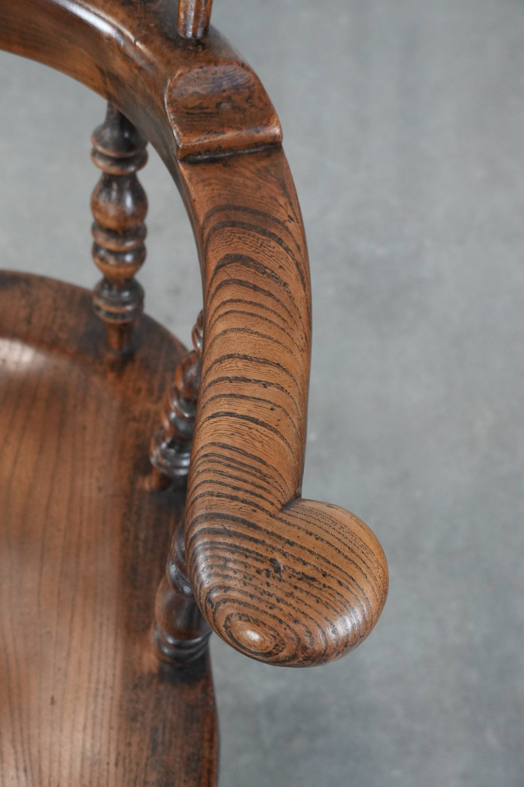 Antique English Highback Windsor Chair from the 18th Century