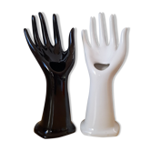 Duo de mains baguier ou soliflore 70s
