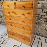 Comode en pin 1980 tenon mortaise