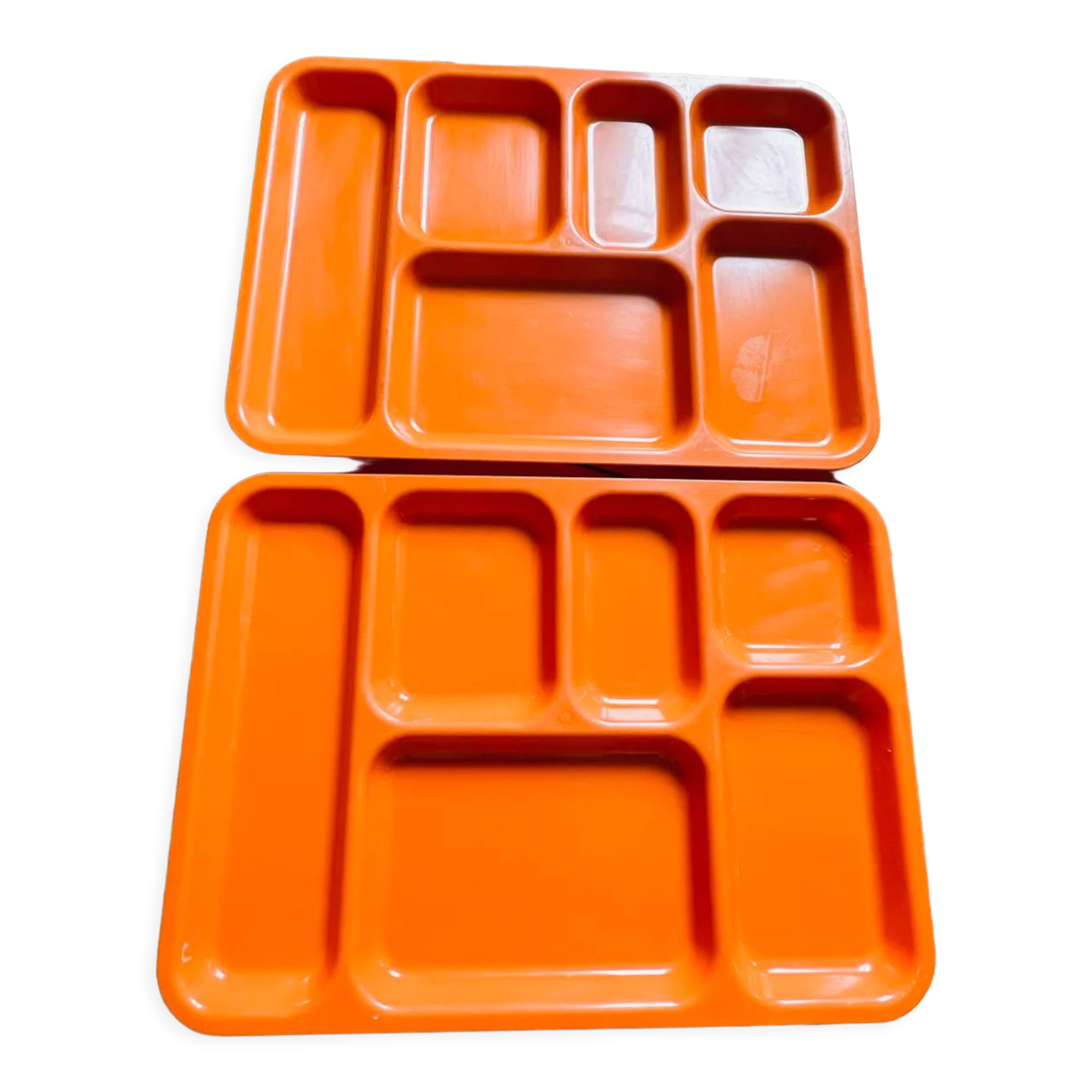 Vintage tray orange meal trays 70